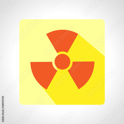 Illustration of radiation icon on white background