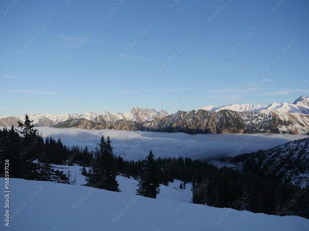 Winter landscape alps