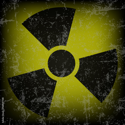 Illustration of radiation icon on white background