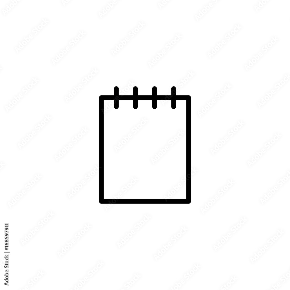 notebook line black icon notebook line black icon