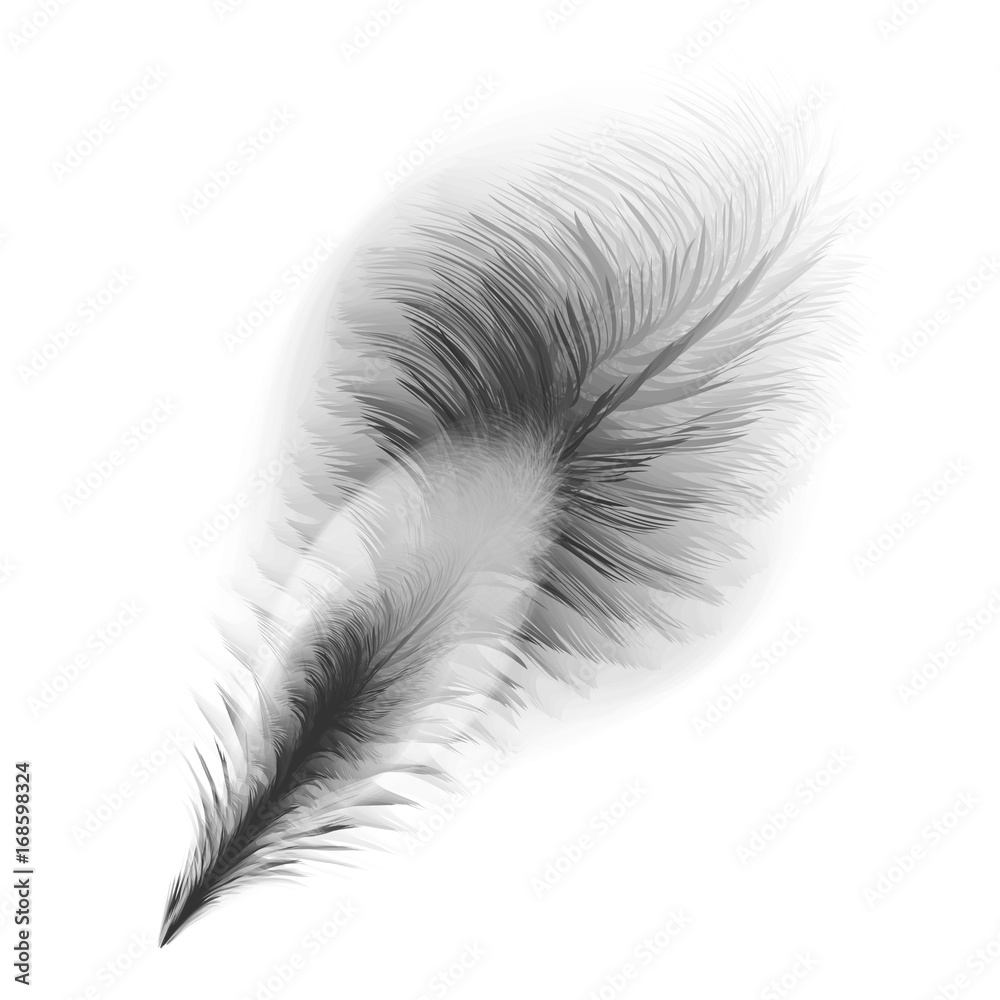 Obraz premium A vector illustration of an old quill and ink.Feather Quill and ink.A retro image of a writing with quill icon.