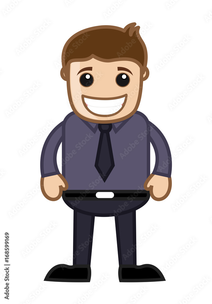 Over Excitement Laughing Businessman