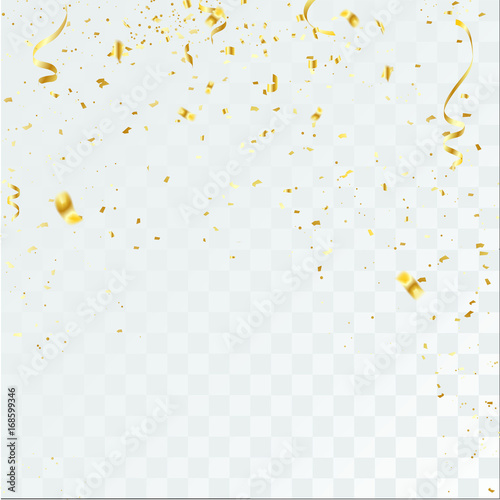 Gold confetti celebration