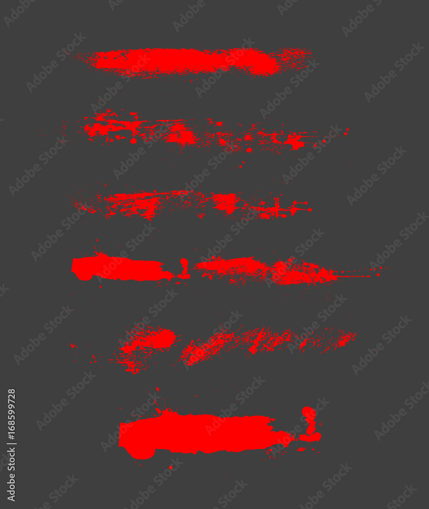 Grunge Red Strokes Vector