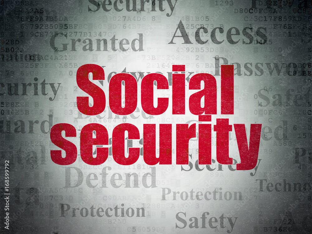 © Maksim Kabakou - Privacy concept: Social Security on Digital Data Paper background