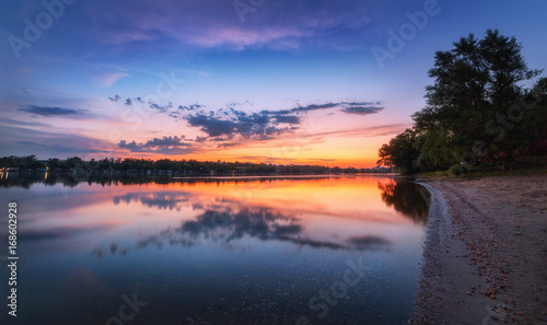 Tranquil scene with river a...