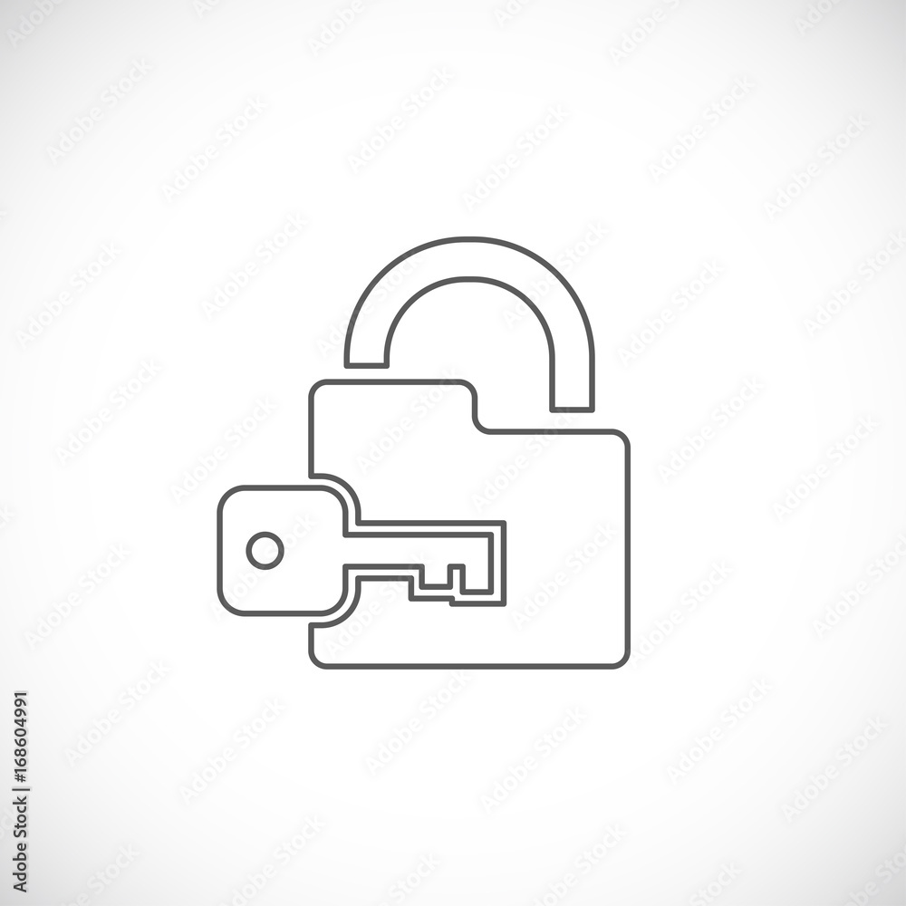 padlock with key icon padlock with key icon
