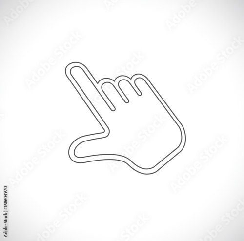 hand pointer icon 3d
