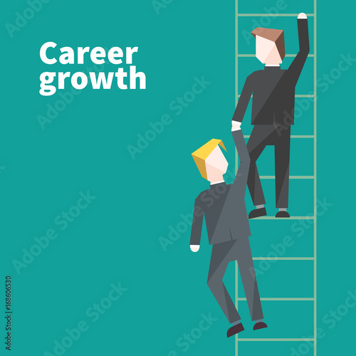 Career growth illustration vector
