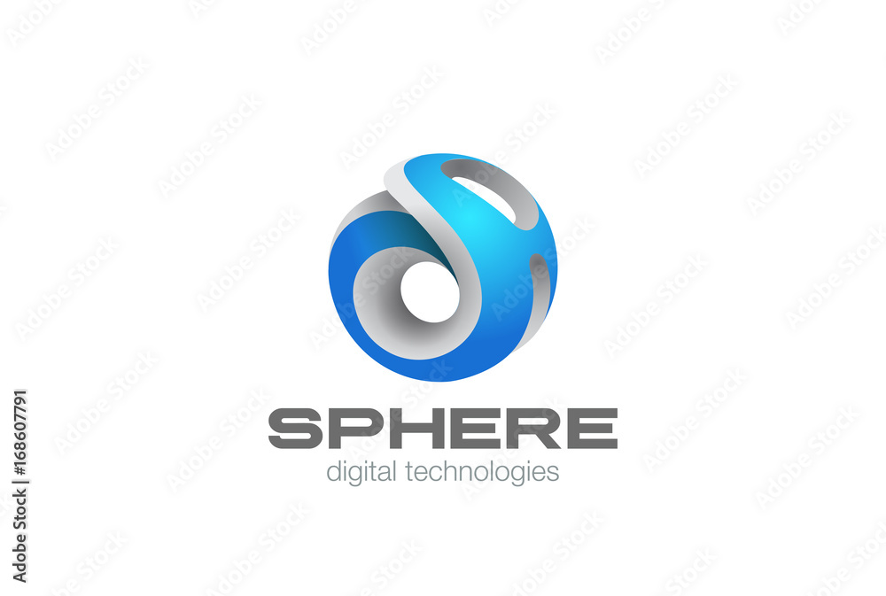 Sci-fi Network Sphere Logo vector. Global Technology Game icon Sci-fi Network Sphere Logo vector. Global Technology Game icon