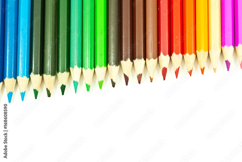 Colorful pencil isolated on the white background. Colorful pencil isolated on the white background.