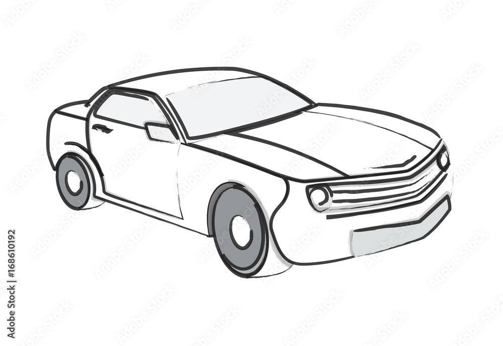 Retro Car Sketching
