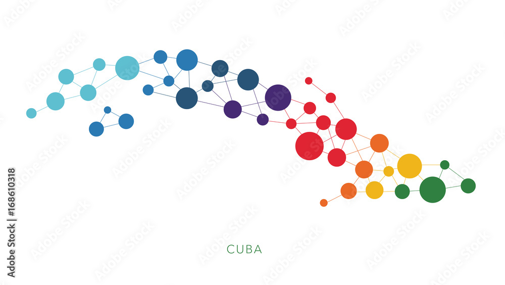 dotted texture Cuba vector background