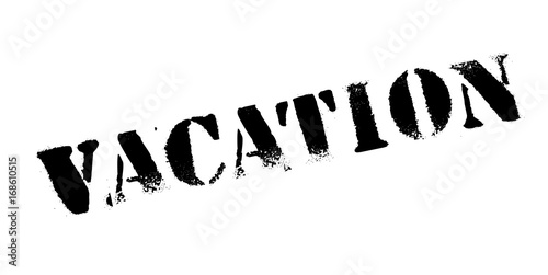Vacation rubber stamp. Grunge design with dust scratches. Effects can be easily removed for a clean, crisp look. Color is easily changed.