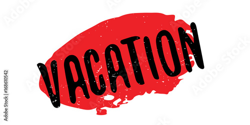 Vacation rubber stamp. Grunge design with dust scratches. Effects can be easily removed for a clean, crisp look. Color is easily changed.