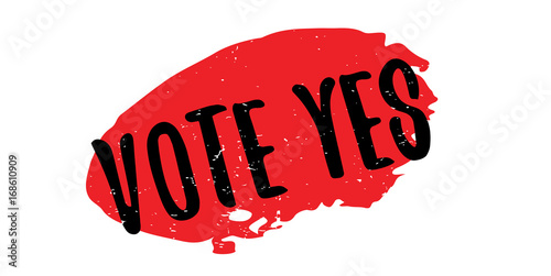 Vote Yes rubber stamp. Grunge design with dust scratches. Effects can be easily removed for a clean, crisp look. Color is easily changed.