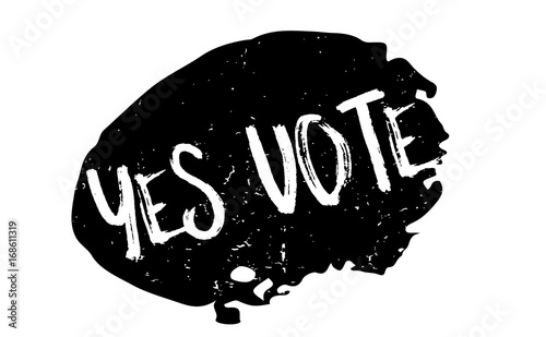 Yes Vote rubber stamp. Grunge design with dust scratches. Effects can be easily removed for a clean, crisp look. Color is easily changed.