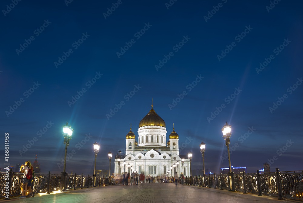 Cathedral of Christ the Saviour in summer evening in Moscow