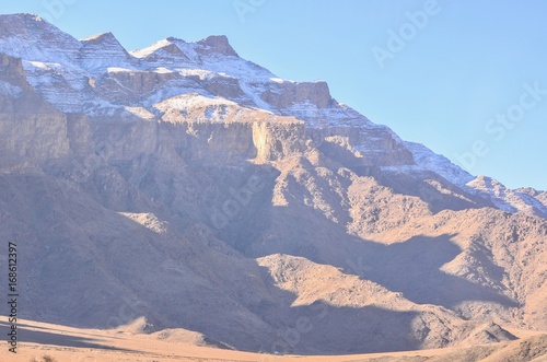 Snow-Capped Mountain Range in Yazd Province in Iran