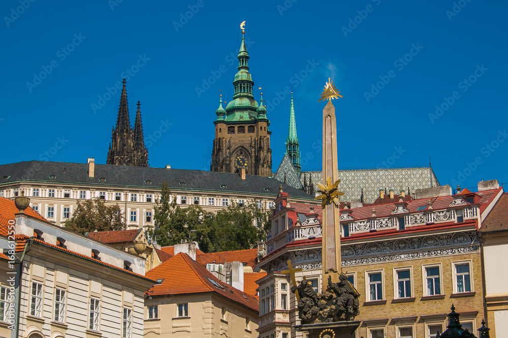 Obraz premium Scorcio del castello di Praga in Boemia