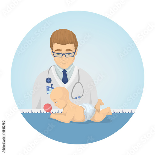 Doctor with baby.