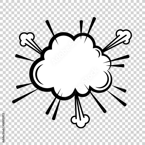 Vector comic explosion. Comic cartoon speech bubble for different emotions: Wow, Omg,  Boom, Gtfo, Yeah, Damn, Wtf without text. 