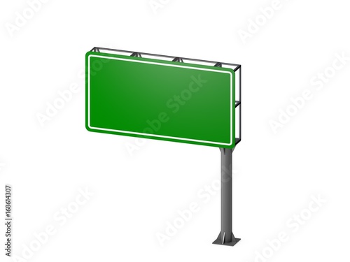 Blank highway sign. Isolate...