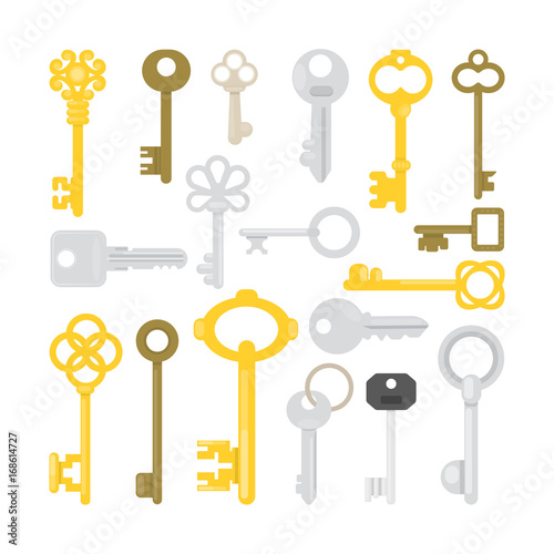 Keys illustrations set.