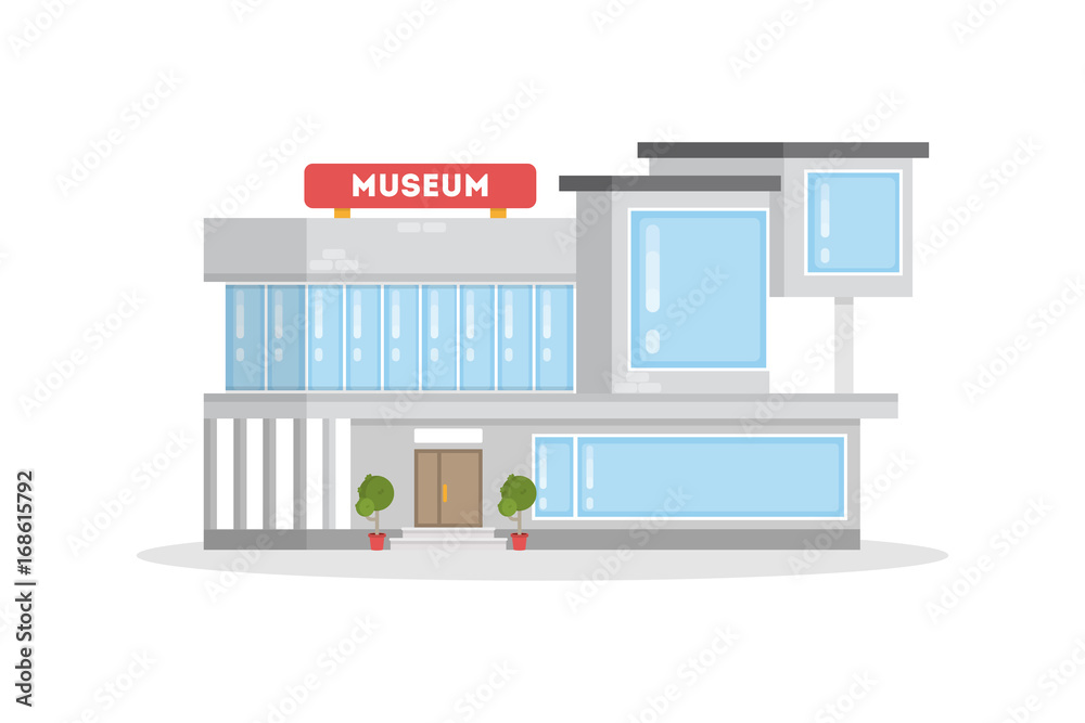 Isolated museum building. Isolated museum building.