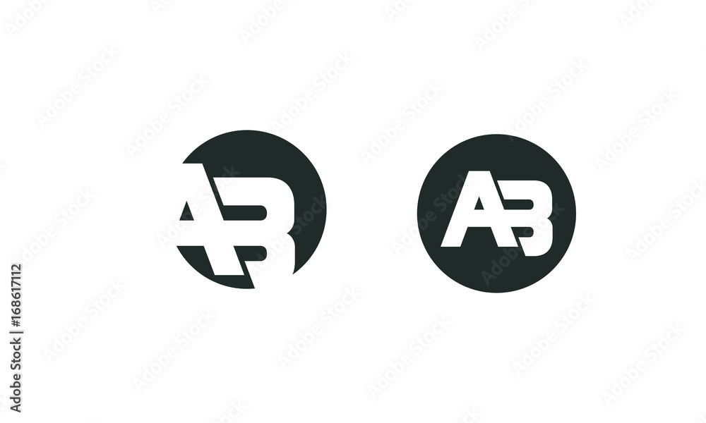 ab on the circle icon ab on the circle icon