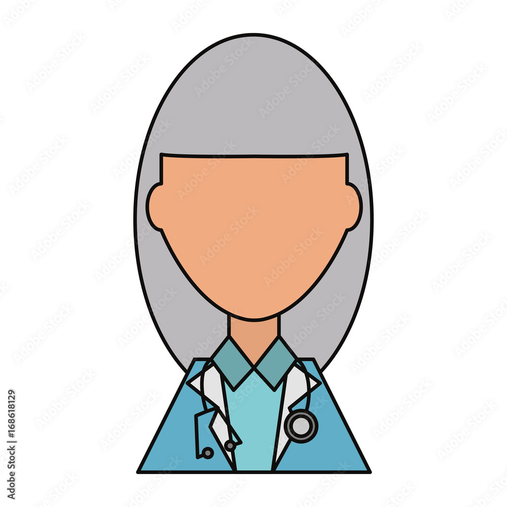 Fototapeta premium Doctor profile cartoon