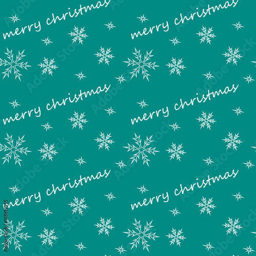 Merry Christmas background. Snowflakes Christmas pattern lettering design . Vector illustration