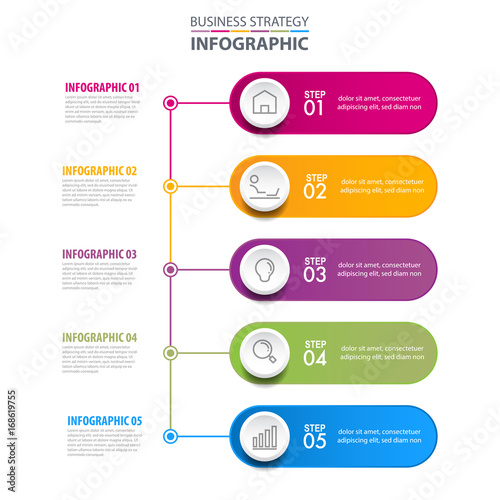 Business infographics design elements template graphic illustration © atthameeni