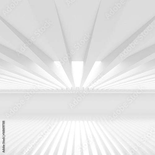 Futuristic abstract white background. 3D Rendering.