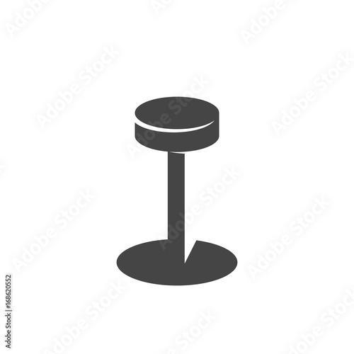 High bar chair icon. Vector logo on white background