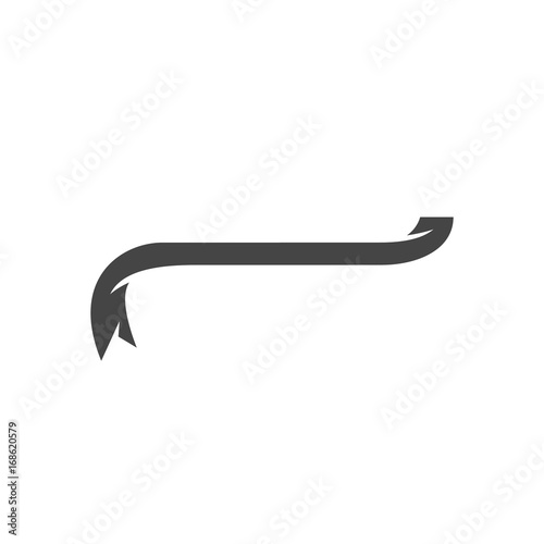 Crowbar icon. Vector logo on white background