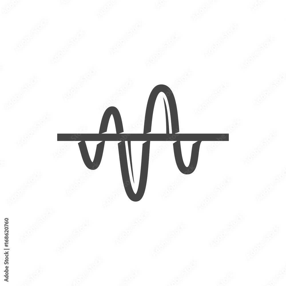 Sound wave icon. Vector logo on white background Sound wave icon. Vector logo on white background