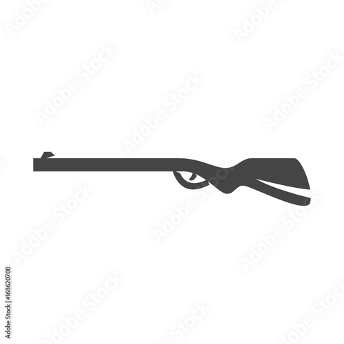 Hunting rifle icon. Vector logo on white background