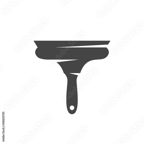 Window squeegee icon. Vector logo on white background