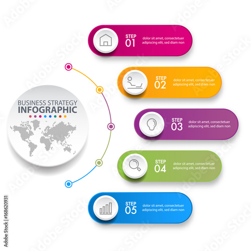 Business infographics design elements template graphic illustration