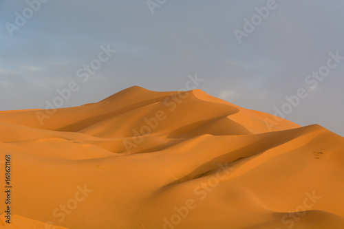 Sunrise at Erg Chebbi sand dune of Sahara  Merzouga  Morocco