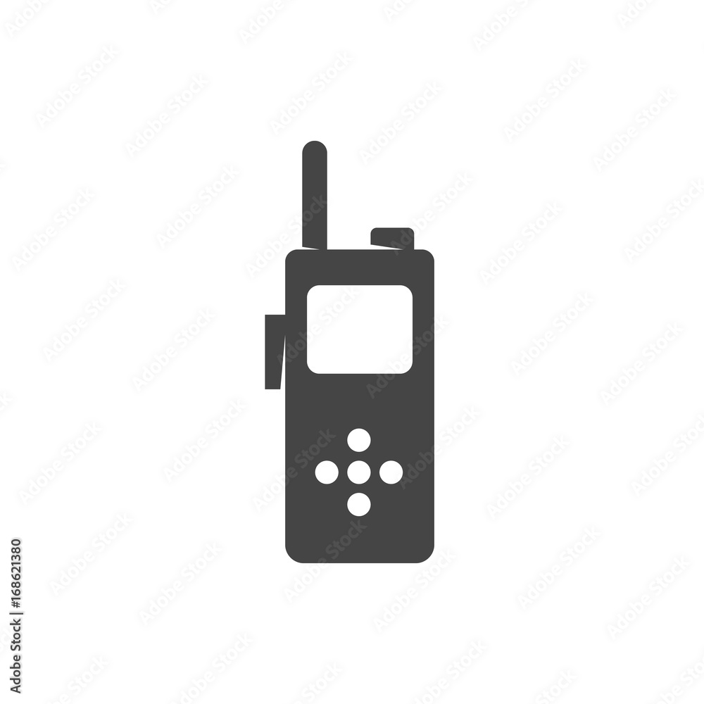 Portable radio icon. Vector logo on white background Portable radio icon. Vector logo on white background
