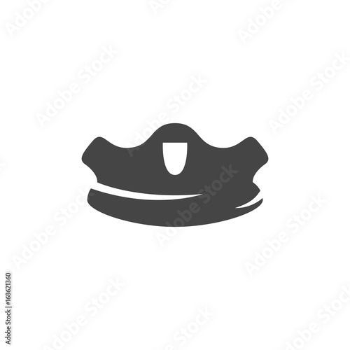 Police hat icon. Vector logo on white background