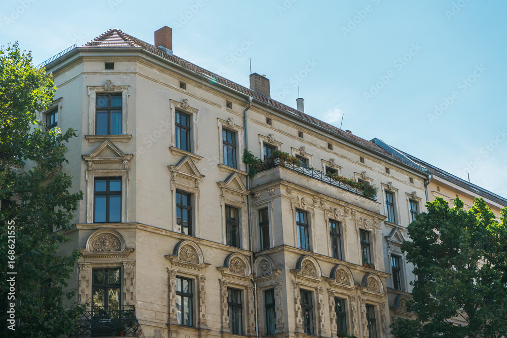 old fashioned corner house in the heart of berlin