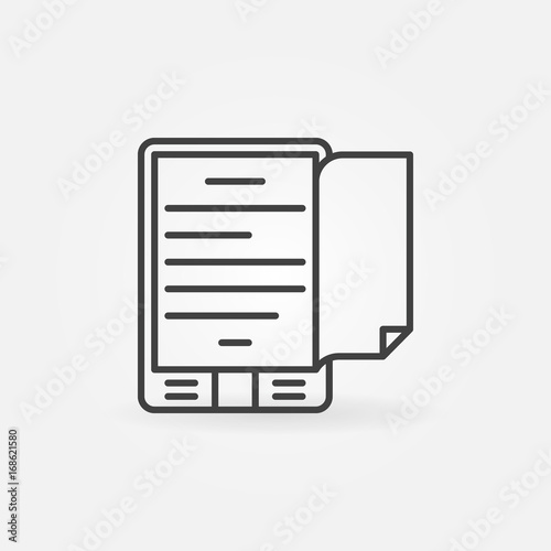 Ebook reader concept icon