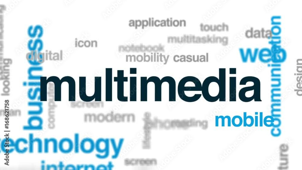 Multimedia animated word cloud, text design animation. Multimedia animated word cloud, text design animation.