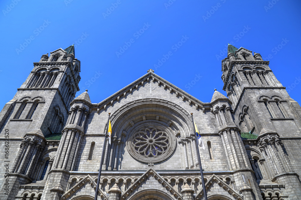 St. Louis, Missouri, USA - August 18, 2017: The Cathedral Basilica of Saint Louis on Lindell Boulevard in St. Louis, Missouri.
