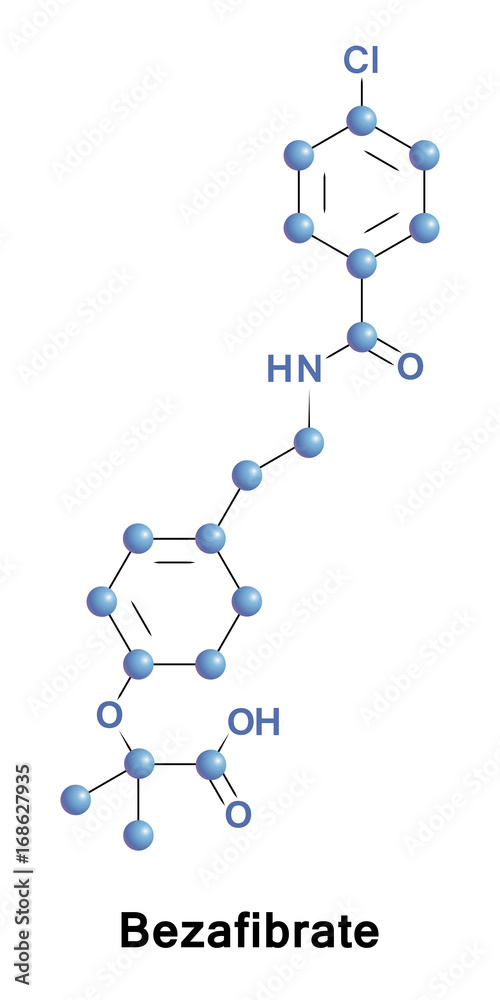 Bezafibrate Is A Fibrate Drug Used As A Lipid-lowering Agent To Treat ...