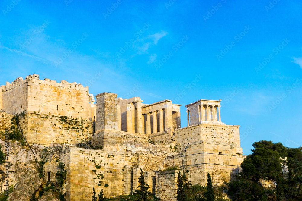 view of Historic Old Acropolis of Athens view of Historic Old Acropolis of Athens