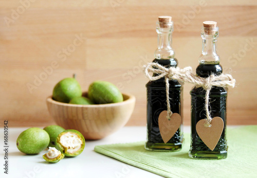 Traditional walnut brandy made from green unripe nuts. 